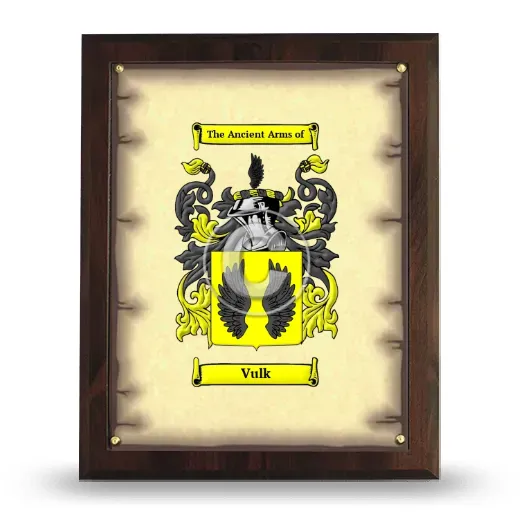 Vulk Coat of Arms Plaque