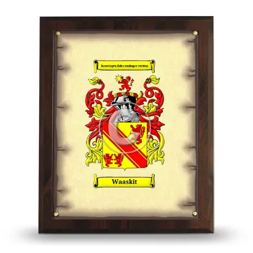 Waaskit Coat of Arms Plaque