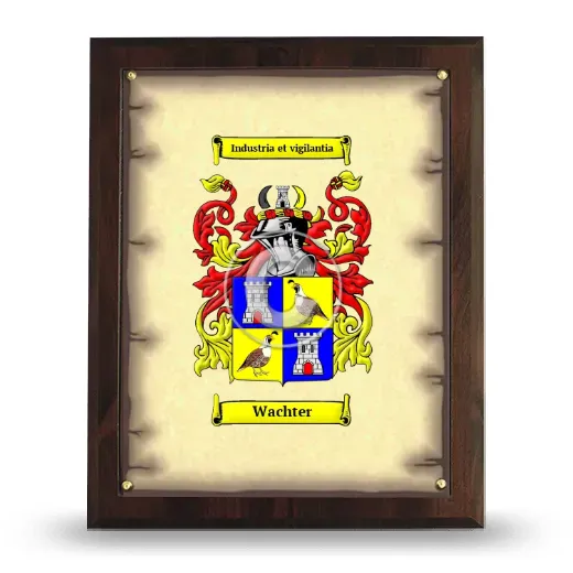 Wachter Coat of Arms Plaque
