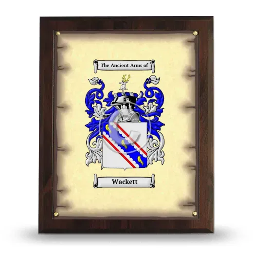 Wackett Coat of Arms Plaque