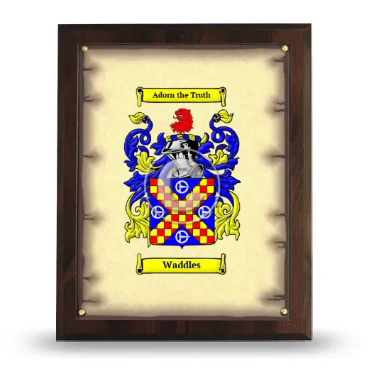 Waddles Coat of Arms Plaque