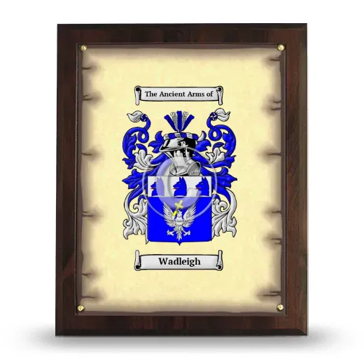 Wadleigh Coat of Arms Plaque