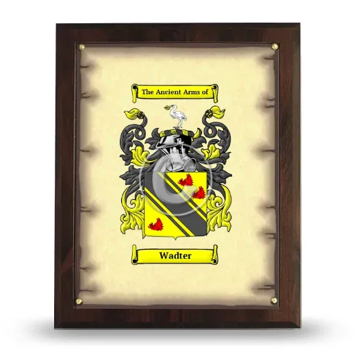 Wadter Coat of Arms Plaque