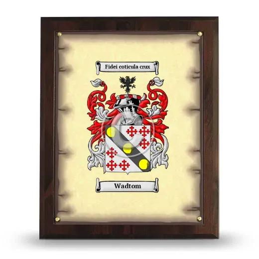Wadtom Coat of Arms Plaque