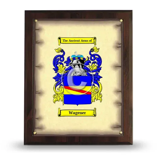 Wagener Coat of Arms Plaque
