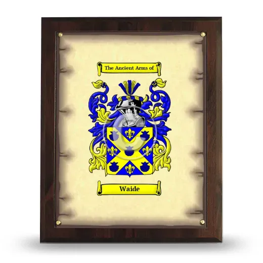 Waide Coat of Arms Plaque