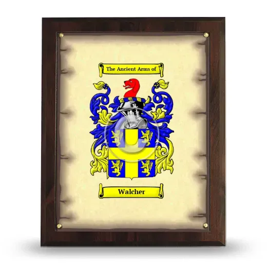 Walcher Coat of Arms Plaque