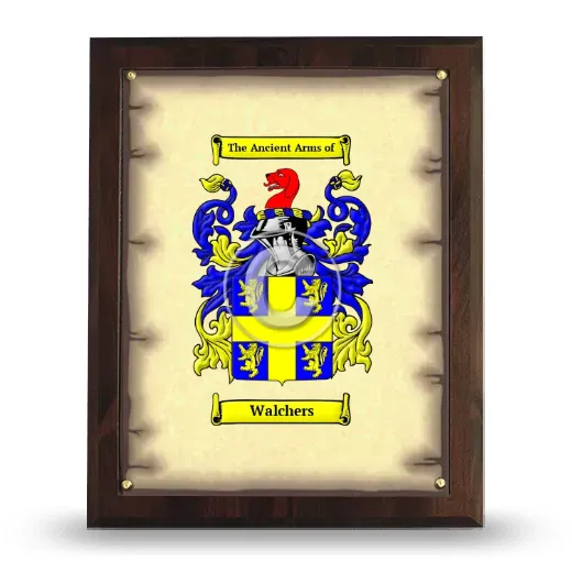 Walchers Coat of Arms Plaque