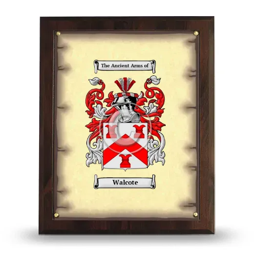 Walcote Coat of Arms Plaque