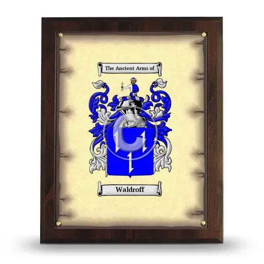 Waldroff Coat of Arms Plaque