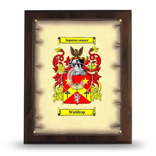 Waldrop Coat of Arms Plaque