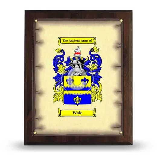 Wale Coat of Arms Plaque