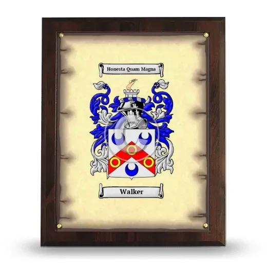 Walker Coat of Arms Plaque