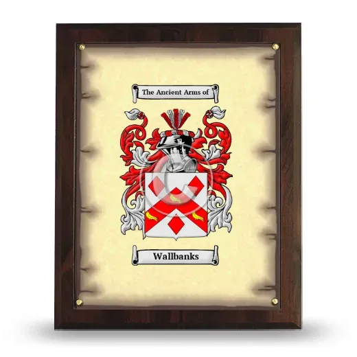 Wallbanks Coat of Arms Plaque