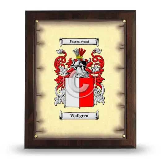 Wallgren Coat of Arms Plaque