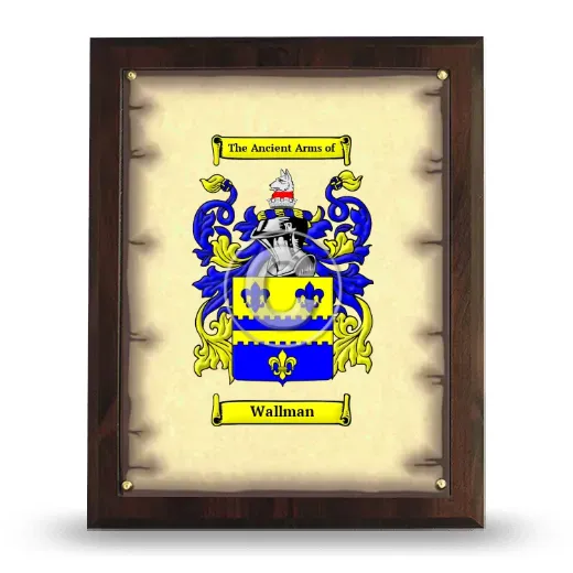 Wallman Coat of Arms Plaque