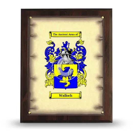 Walloch Coat of Arms Plaque