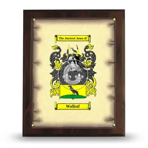 Wallraf Coat of Arms Plaque