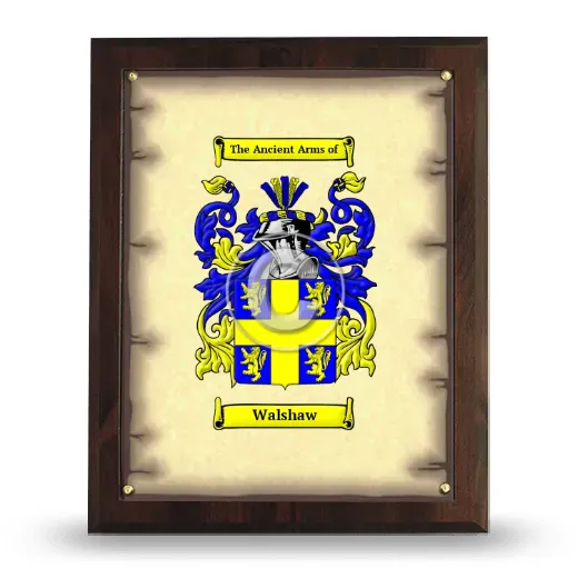Walshaw Coat of Arms Plaque