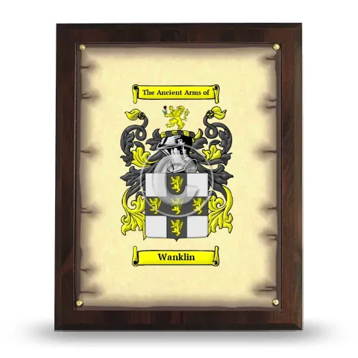 Wanklin Coat of Arms Plaque