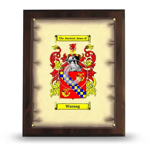 Warang Coat of Arms Plaque