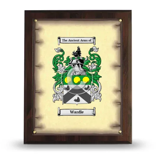 Wardle Coat of Arms Plaque
