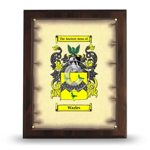 Warles Coat of Arms Plaque