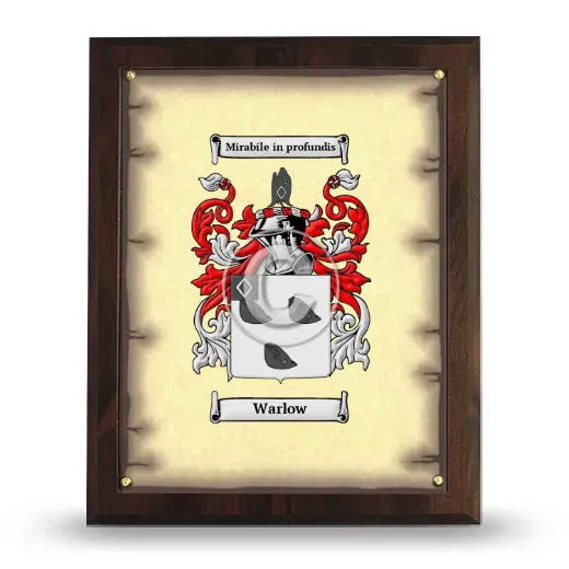 Warlow Coat of Arms Plaque