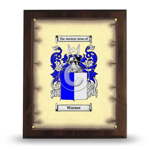 Warner Coat of Arms Plaque