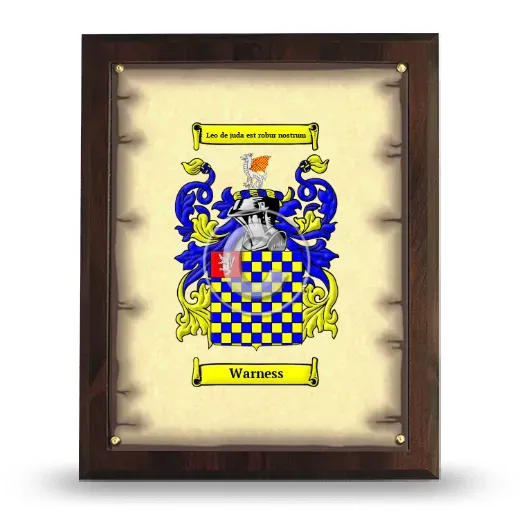 Warness Coat of Arms Plaque