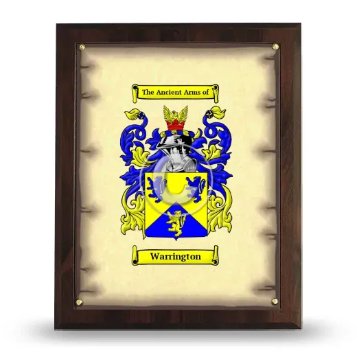 Warrington Coat of Arms Plaque