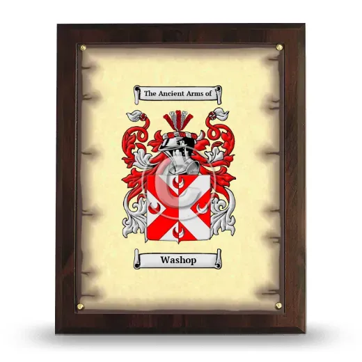 Washop Coat of Arms Plaque
