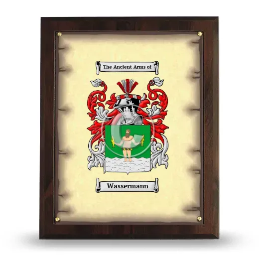 Wassermann Coat of Arms Plaque