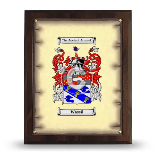 Wassil Coat of Arms Plaque