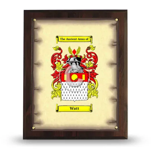Watt Coat of Arms Plaque