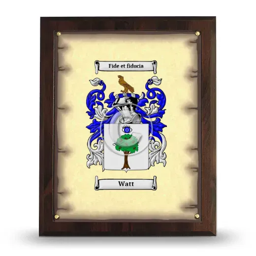 Watt Coat of Arms Plaque
