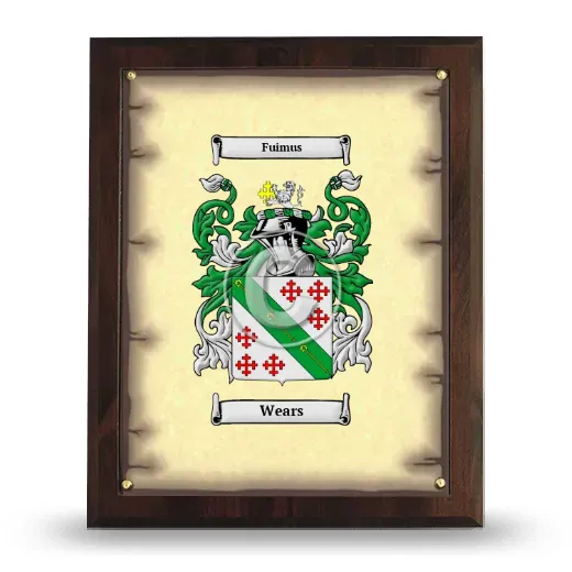 Wears Coat of Arms Plaque