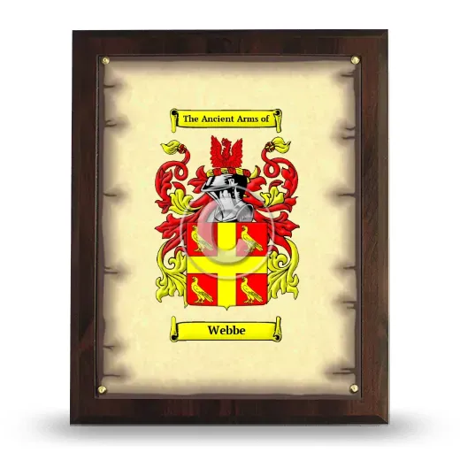 Webbe Coat of Arms Plaque