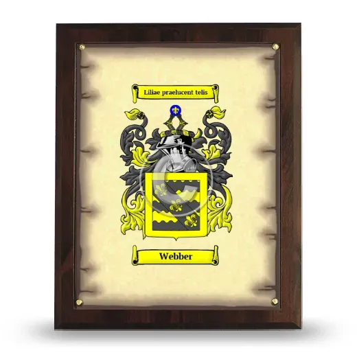 Webber Coat of Arms Plaque