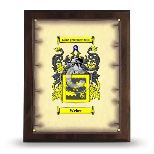 Weber Coat of Arms Plaque
