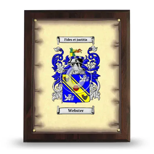 Webster Coat of Arms Plaque