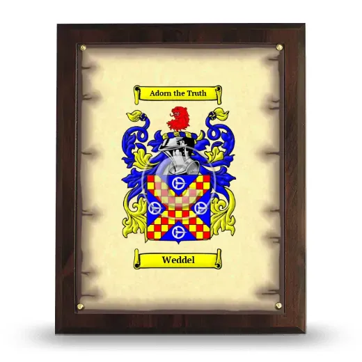 Weddel Coat of Arms Plaque