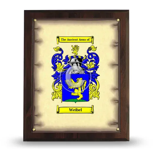 Weibel Coat of Arms Plaque