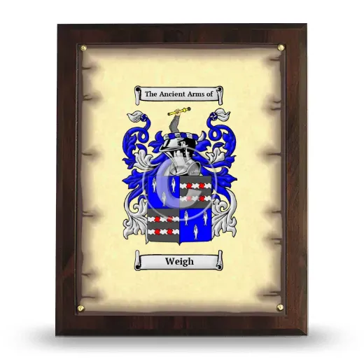 Weigh Coat of Arms Plaque