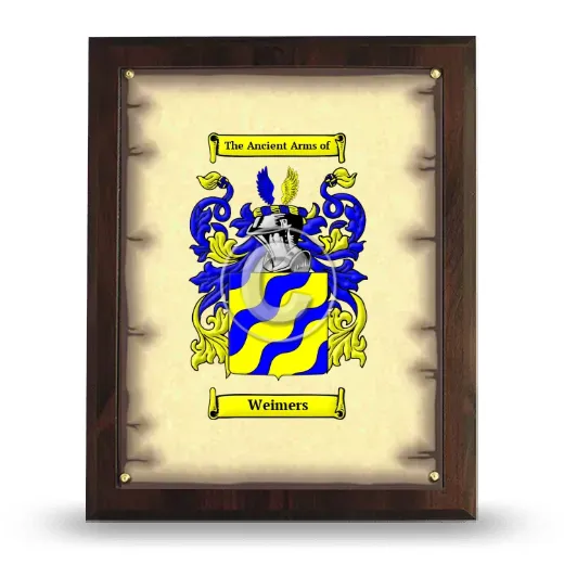 Weimers Coat of Arms Plaque