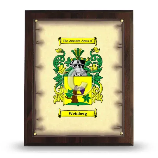 Weinberg Coat of Arms Plaque