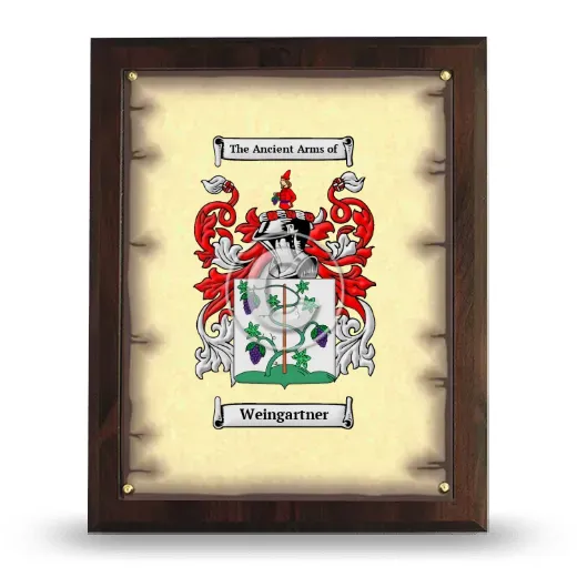 Weingartner Coat of Arms Plaque