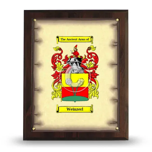 Weinzerl Coat of Arms Plaque