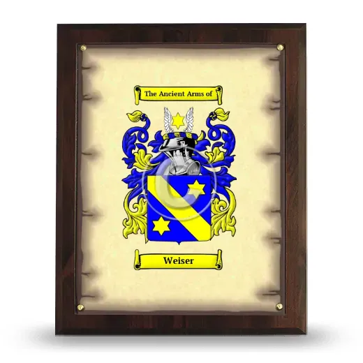 Weiser Coat of Arms Plaque