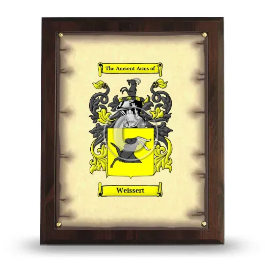 Weissert Coat of Arms Plaque